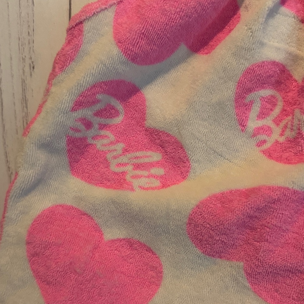 Zara Pink Heart Barbie Terry Romper - Picture 3 of 5